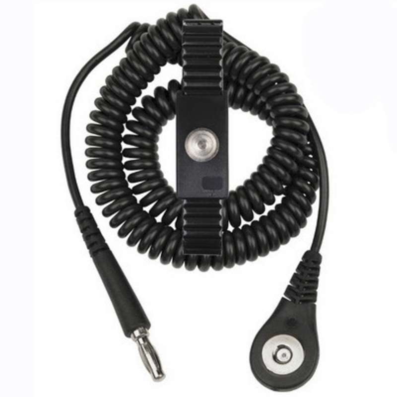 Jewel® MagSnap Expandable Adjustable Onyx Metal Wrist Strap with 4mm Snap and 6' Coil Cord